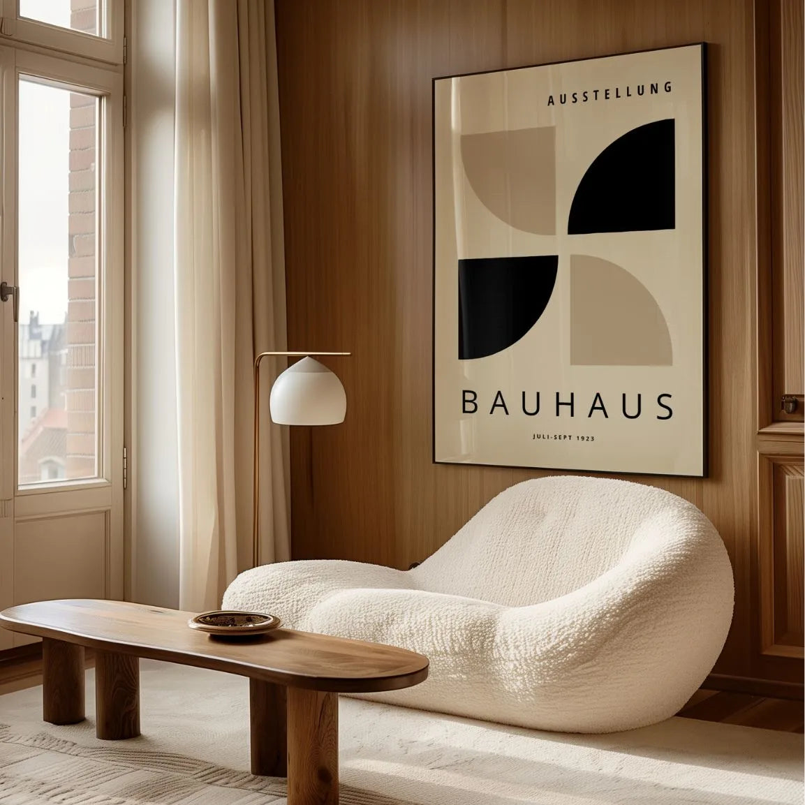 Bauhaus Zwart Beige Poster