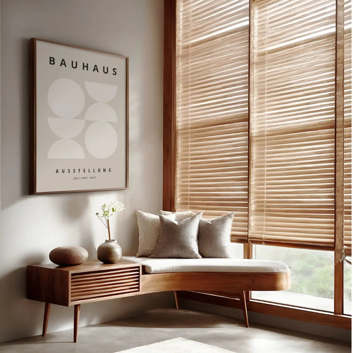 Beige Geometrische Bauhaus Poster