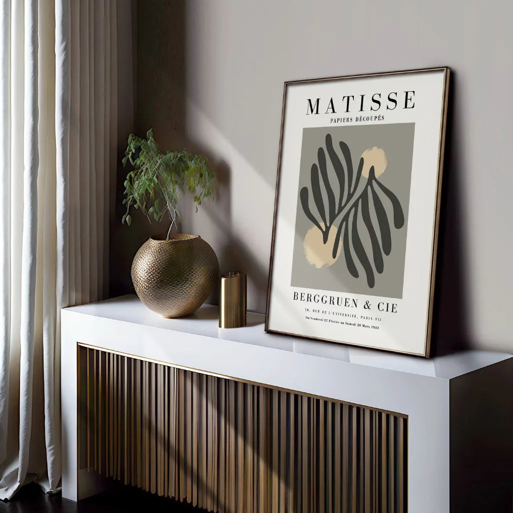 Matisse Grijze Bladeren Poster