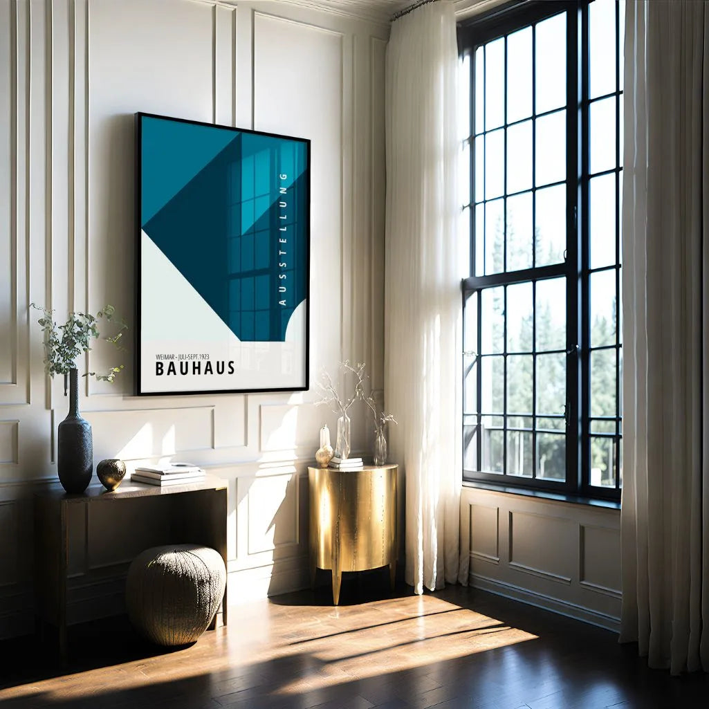 Bauhaus Diepblauw Poster