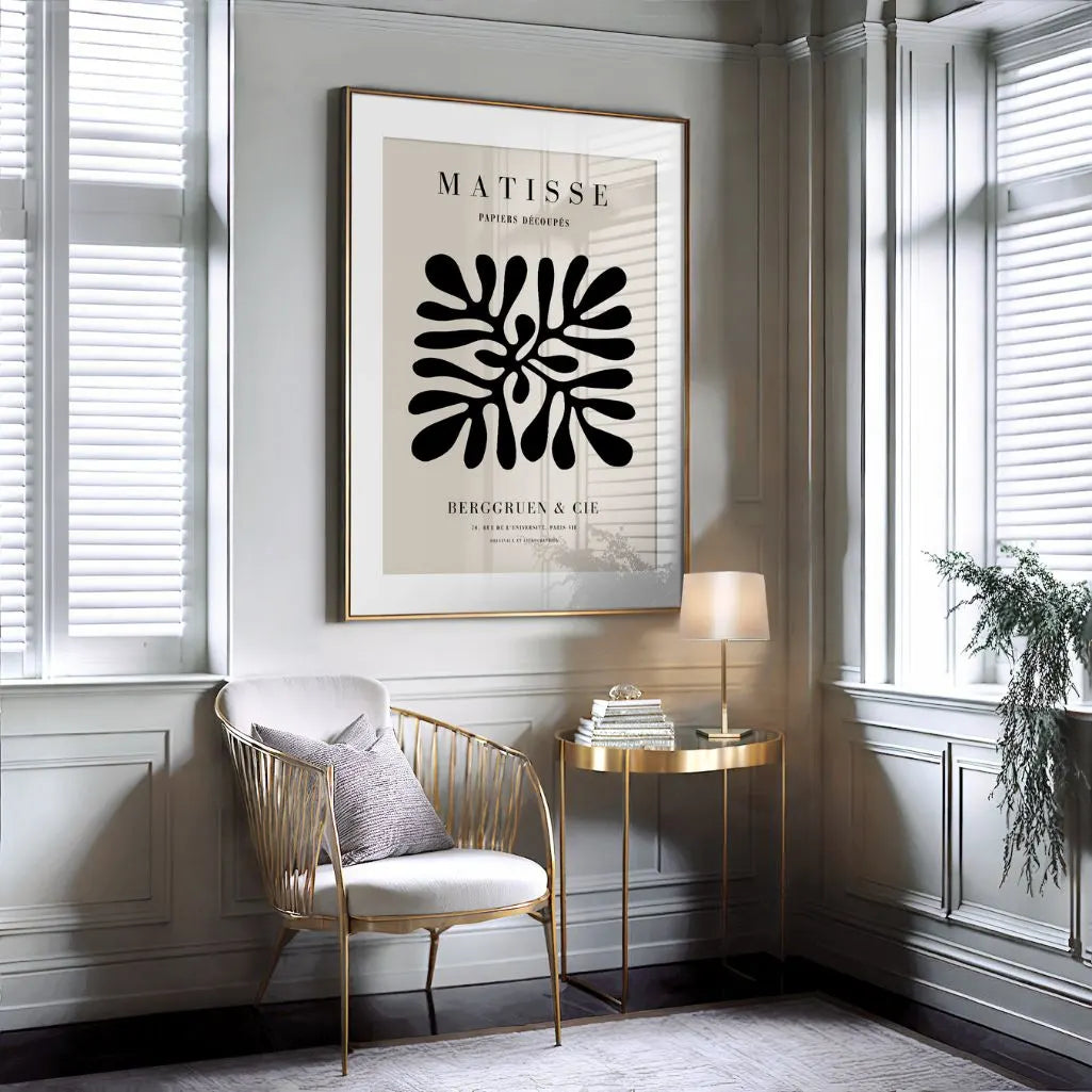 Henri Matisse – Minimalistisch Poster Beige & Zwart