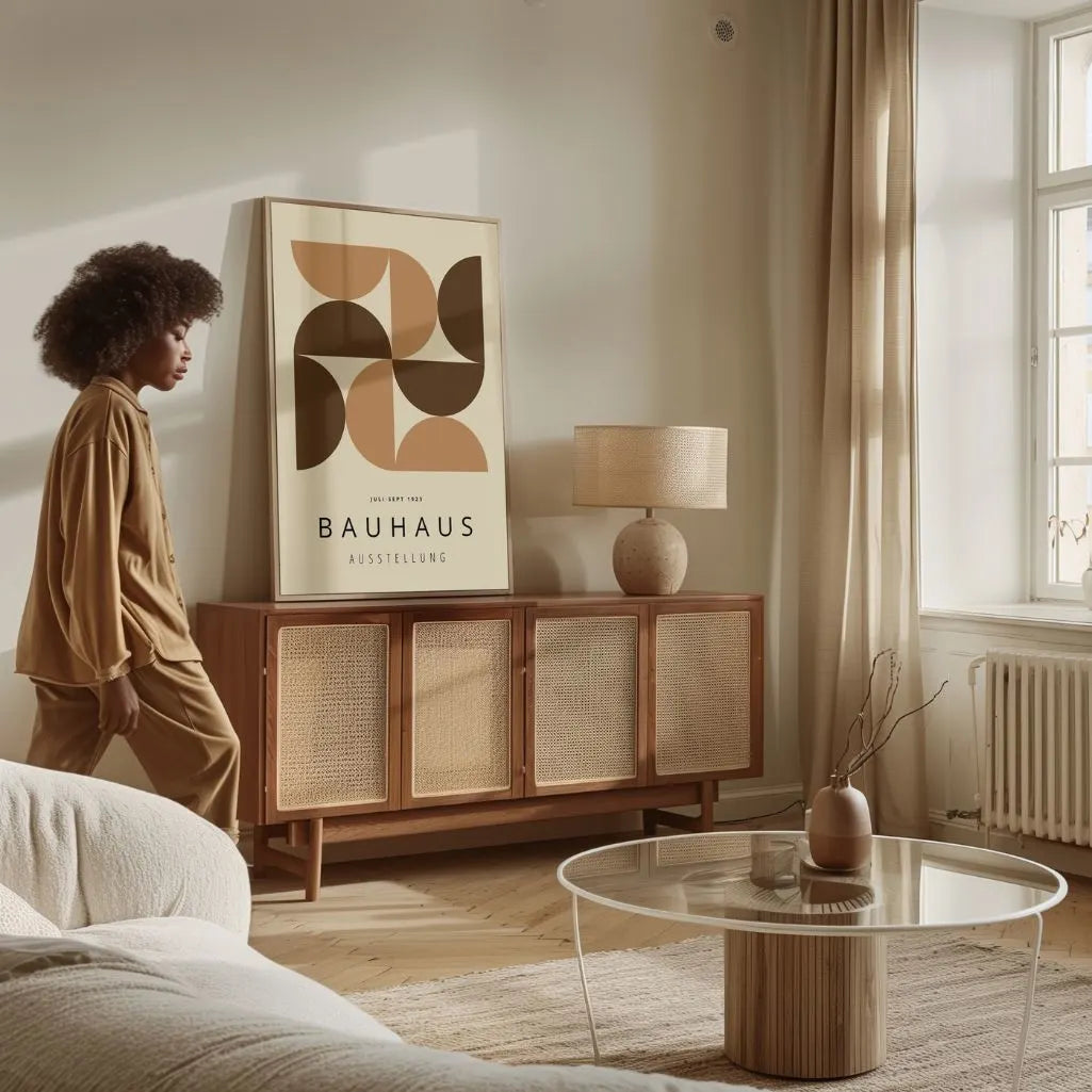 Bauhaus Warm Bruin Poster