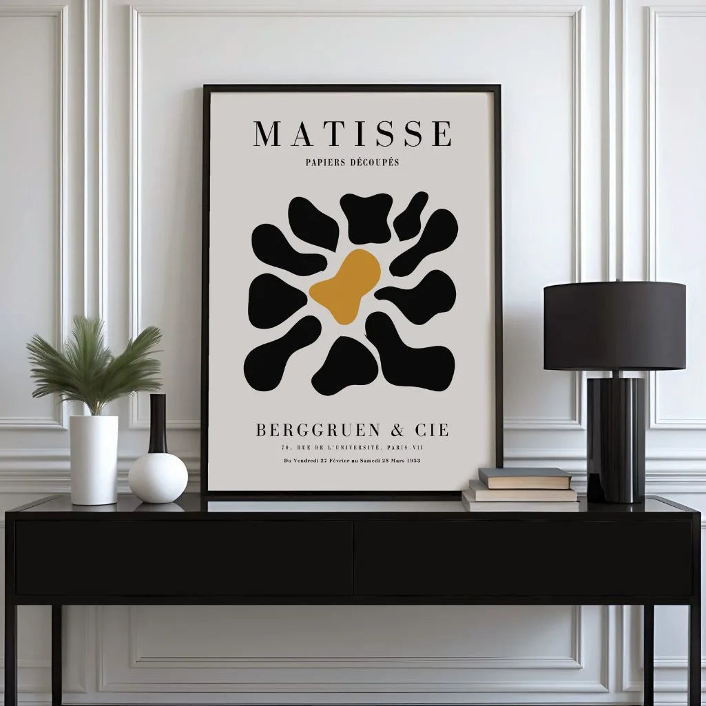 Matisse Zwart Mosterd Vormen Poster