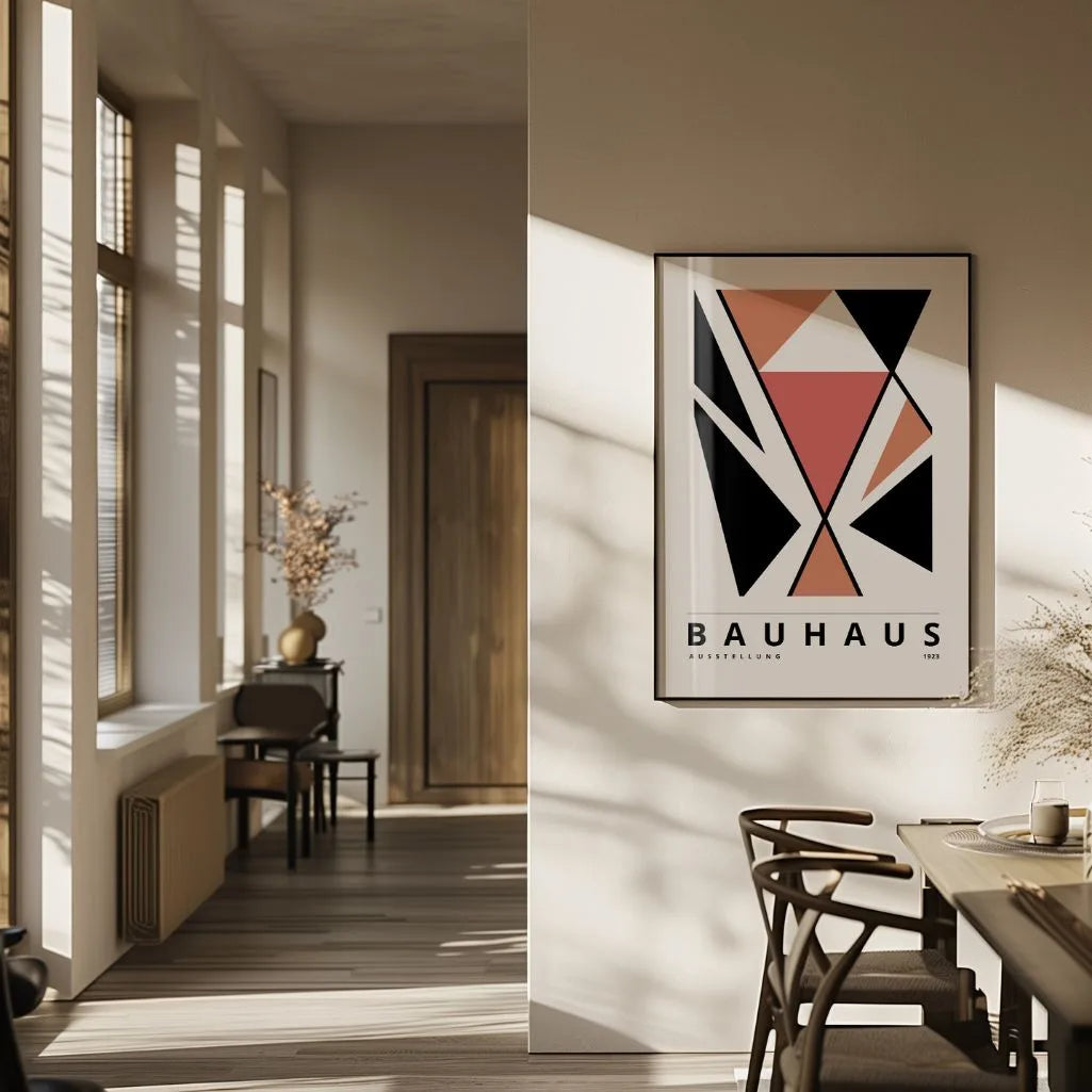 Bauhaus Terracotta Contrast Poster