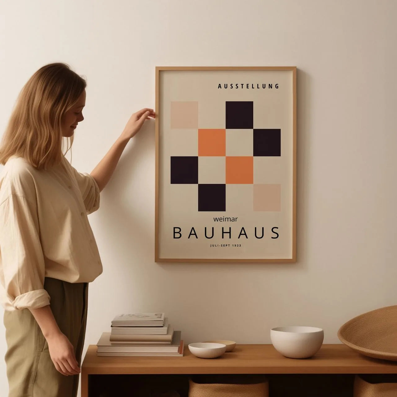 Bauhaus Vierkanten Raster Poster
