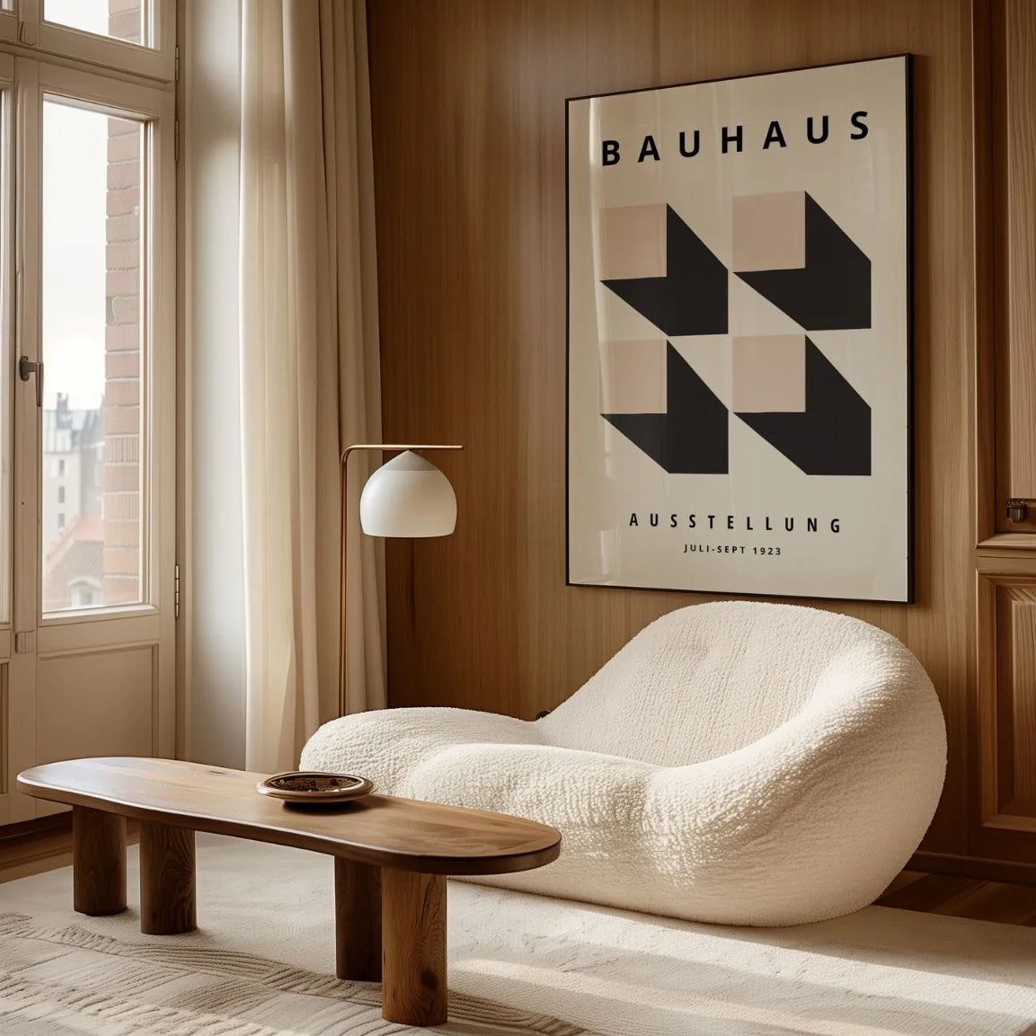 Bauhaus 3D Effect Geometrie Poster