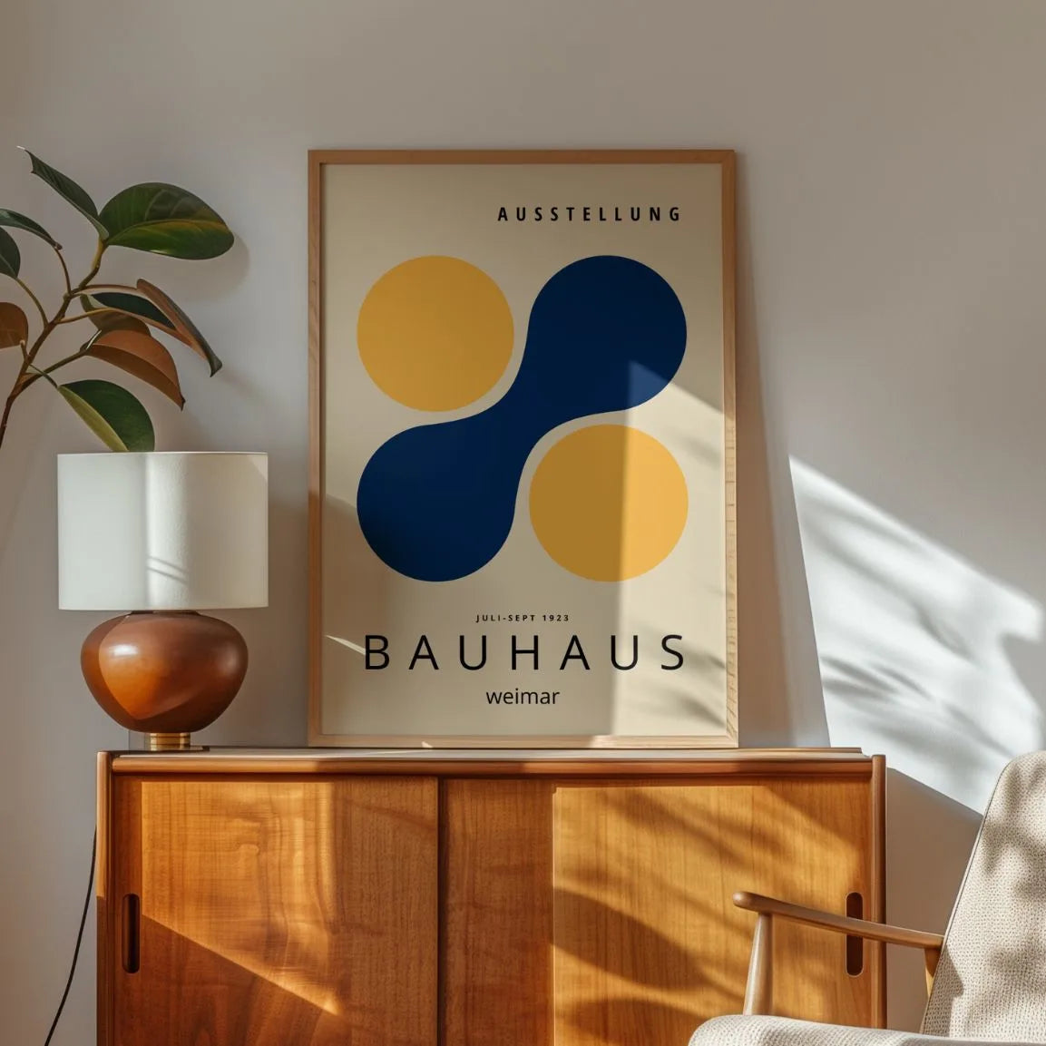Bauhaus Gele Cirkels Poster
