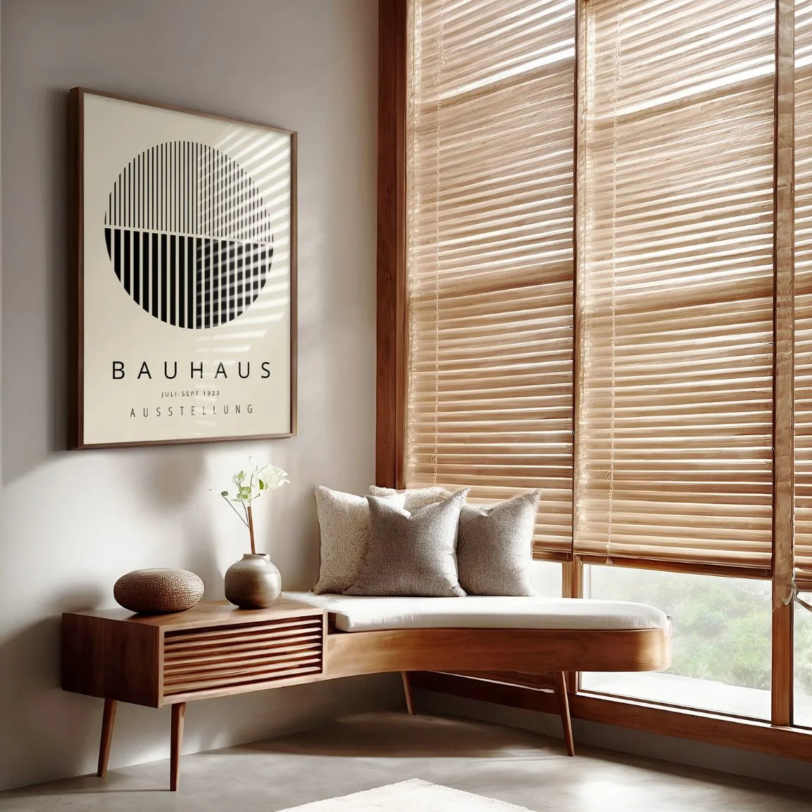 Bauhaus Gestreepte Cirkel Poster