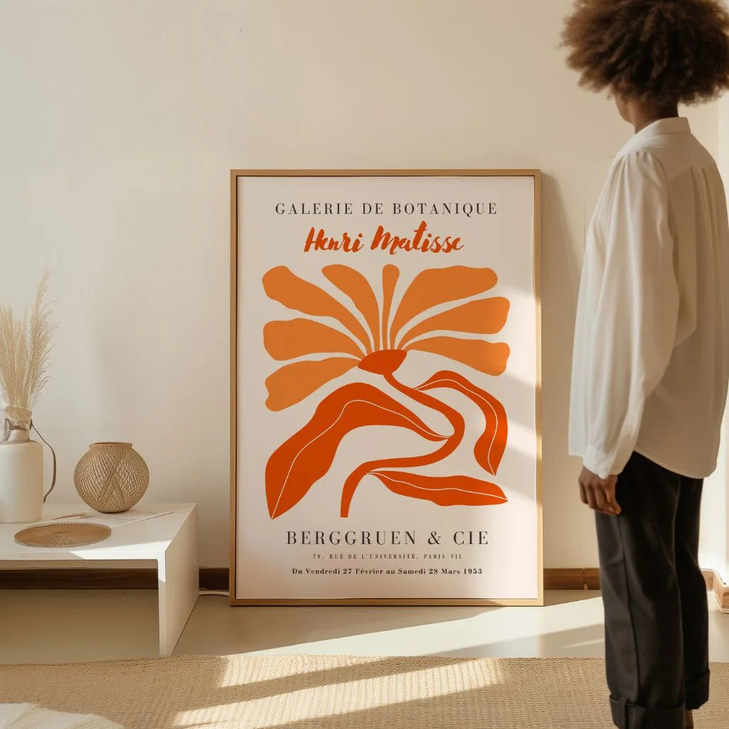Matisse Oranje Bloem Poster