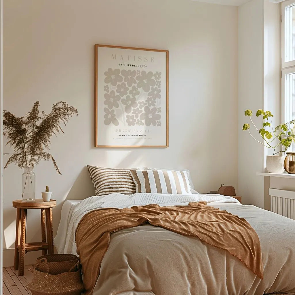 Matisse Beige Bloemen Poster