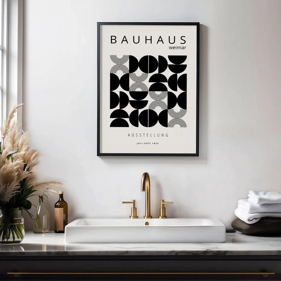 Bauhaus Halfronden Geometrie Poster