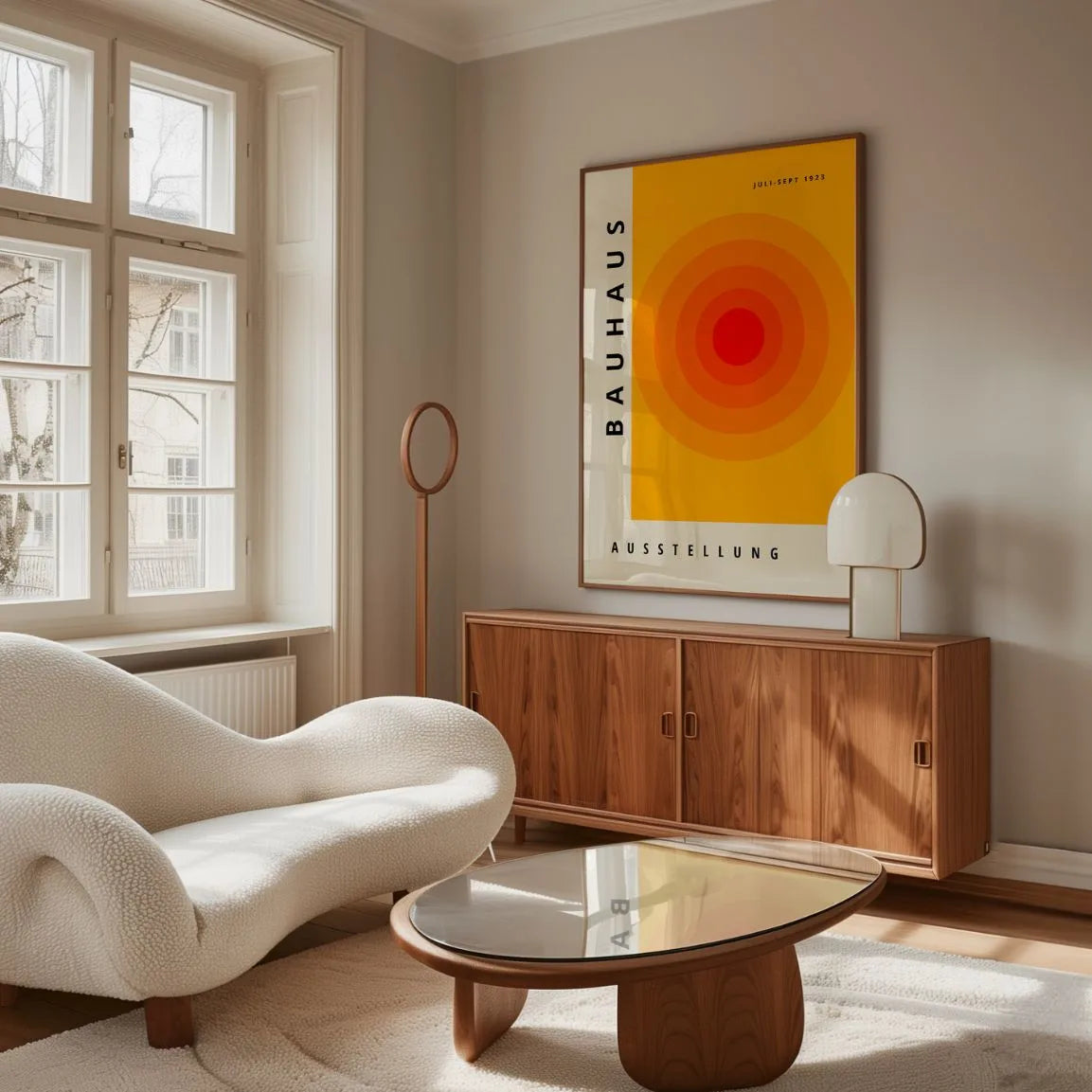 Bauhaus Oranje Cirkel Poster