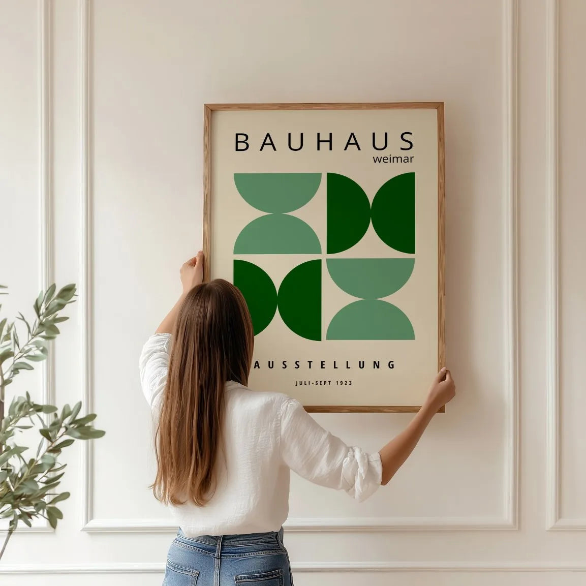 Bauhaus Groene Elementen Poster