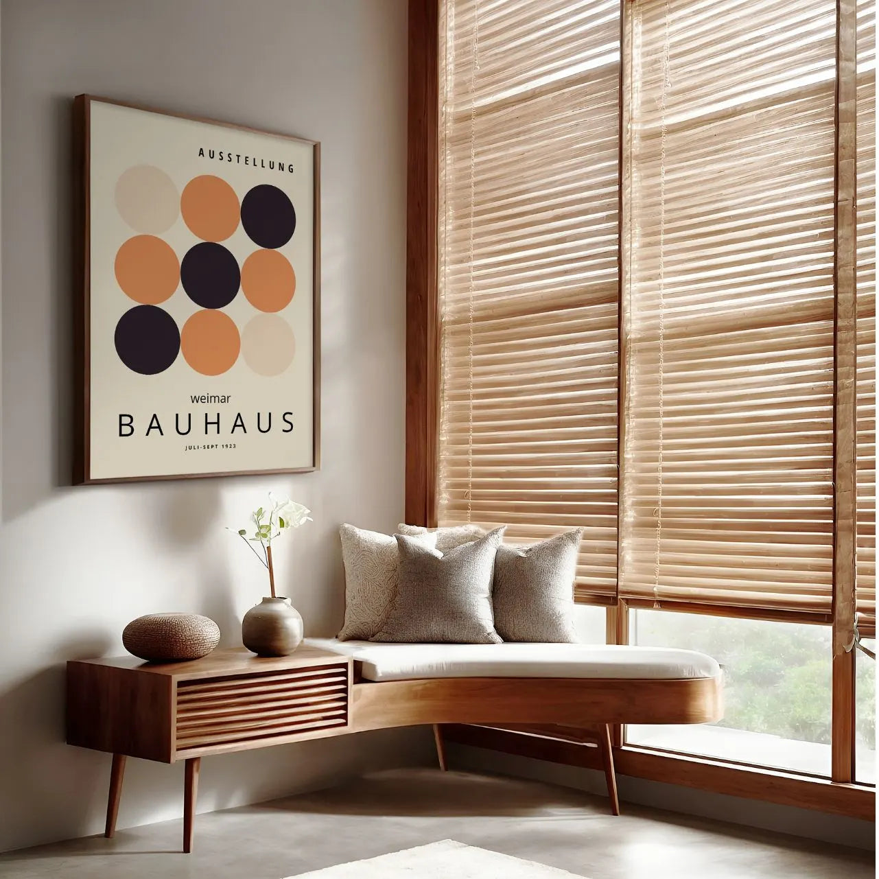 Bauhaus Cirkels Rust Poster