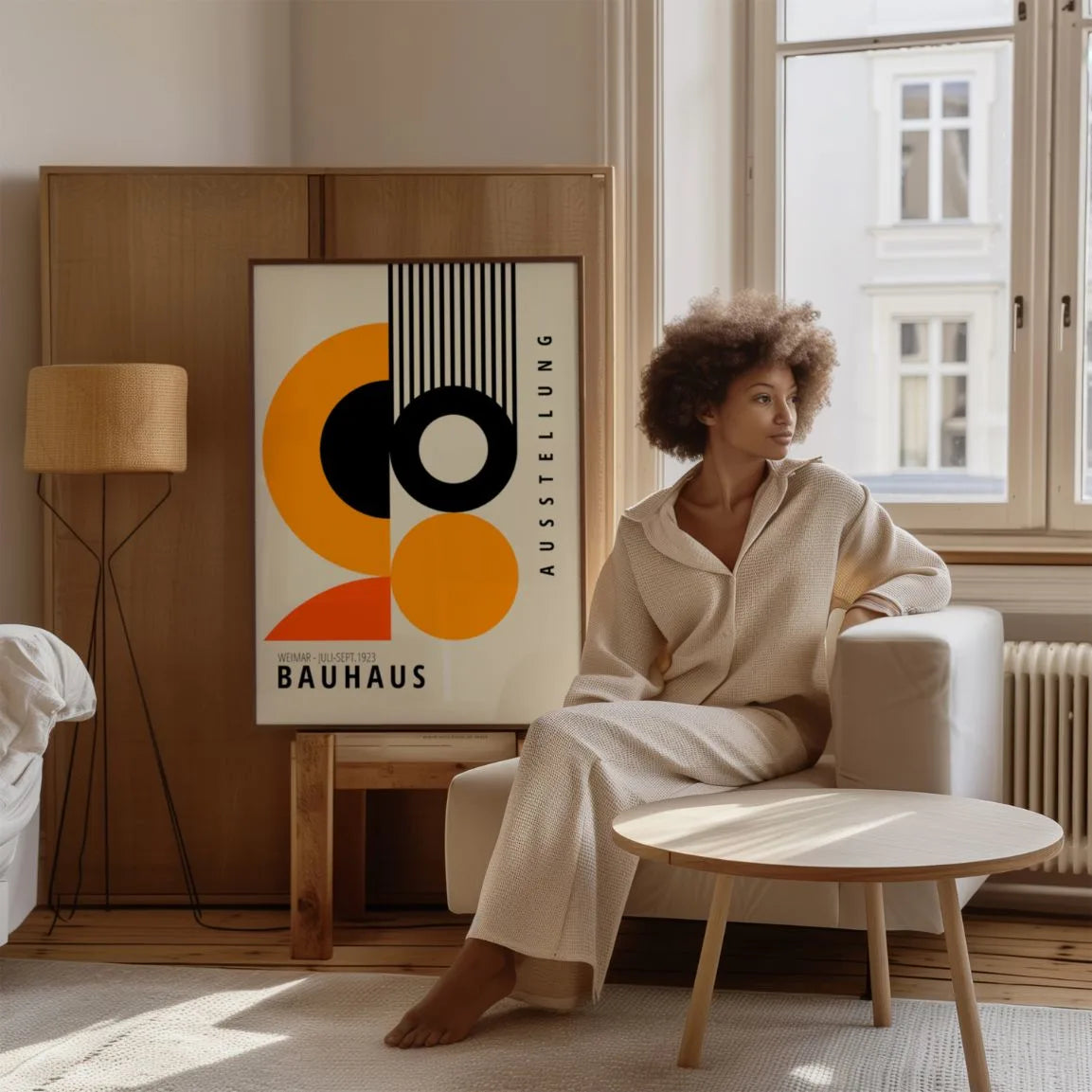 Bauhaus Oranje Vormen Poster