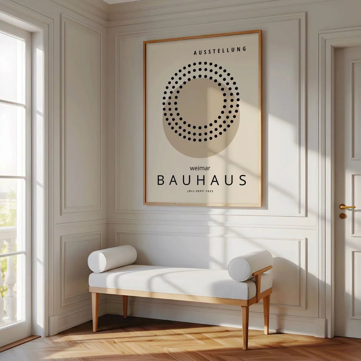 Bauhaus Cirkels Poster Beige
