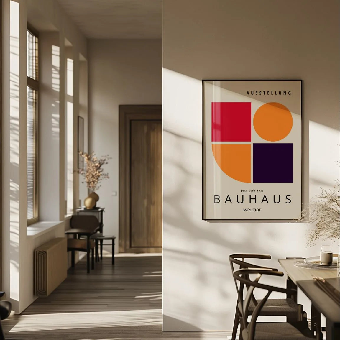 Bauhaus Rood Accent Poster
