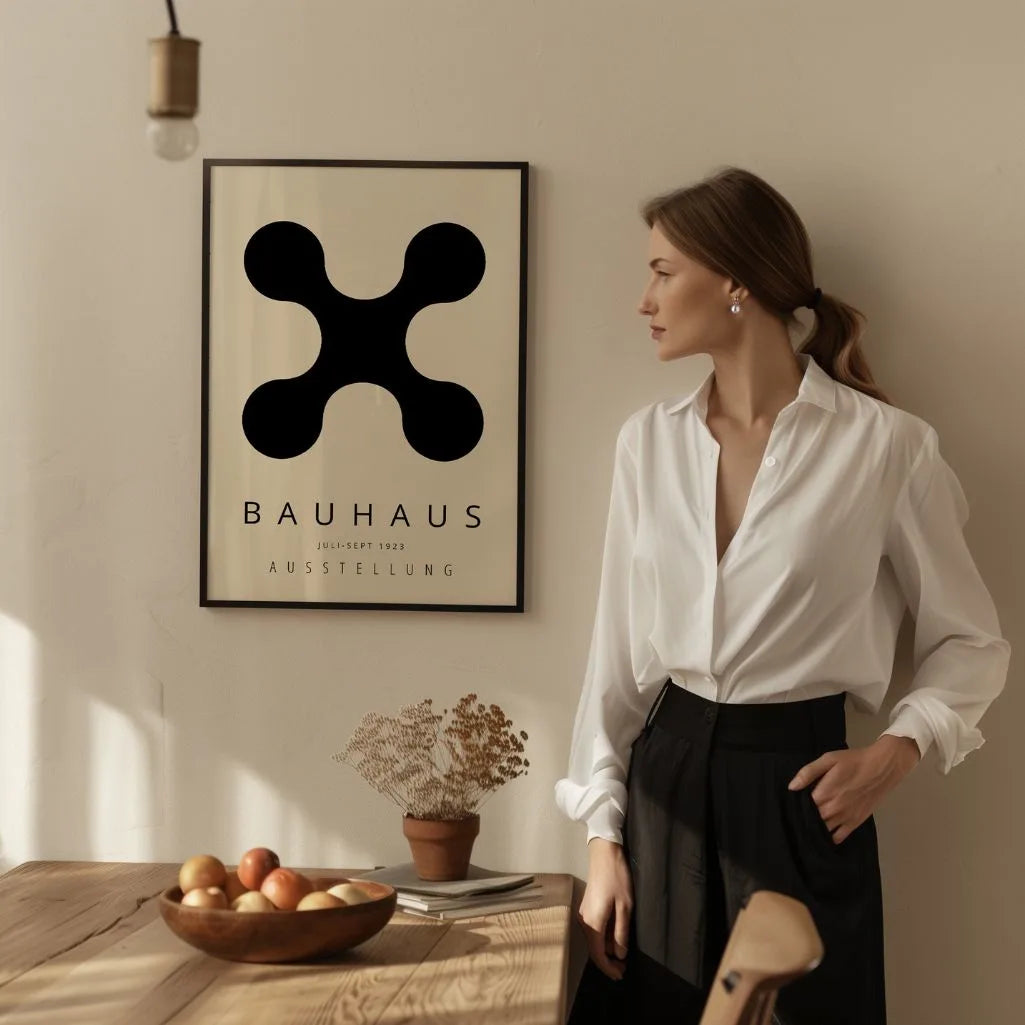 Bauhaus Zwarte Vorm Poster