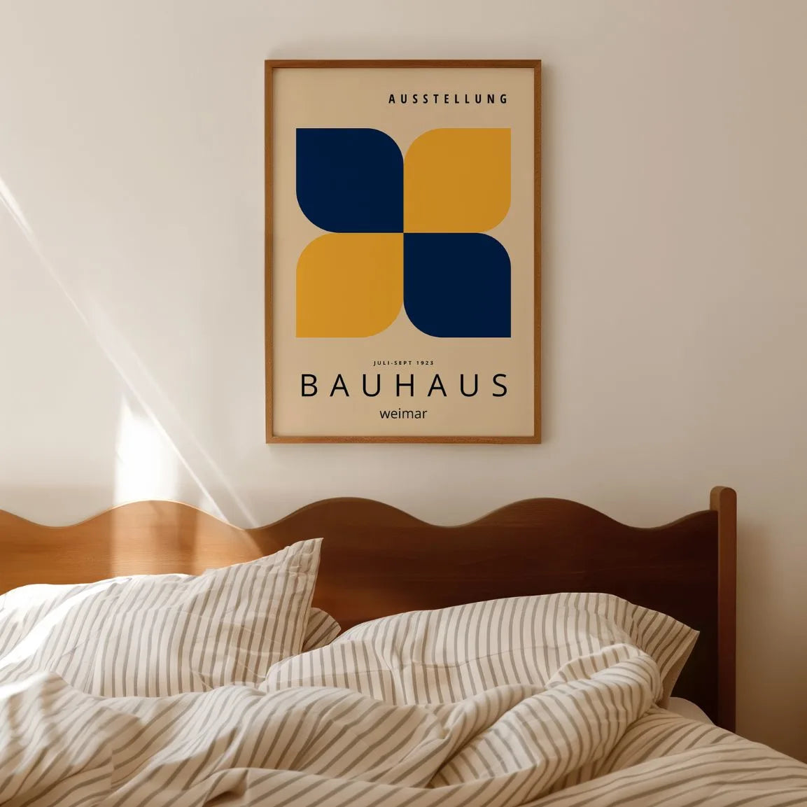 Bauhaus Geel Marineblauw Poster