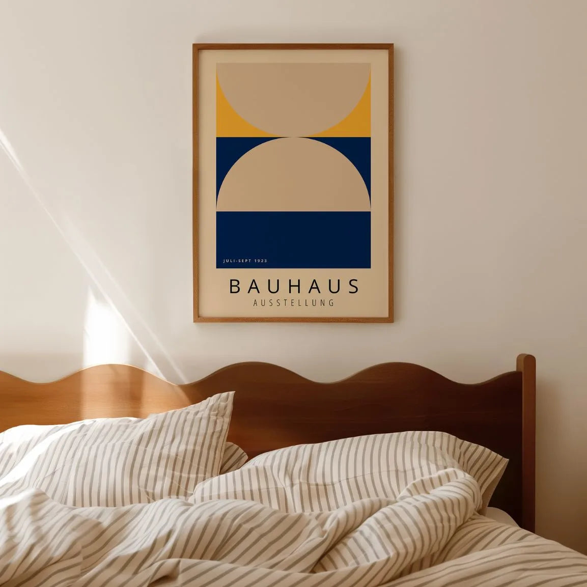 Bauhaus Beige Marineblauw Poster