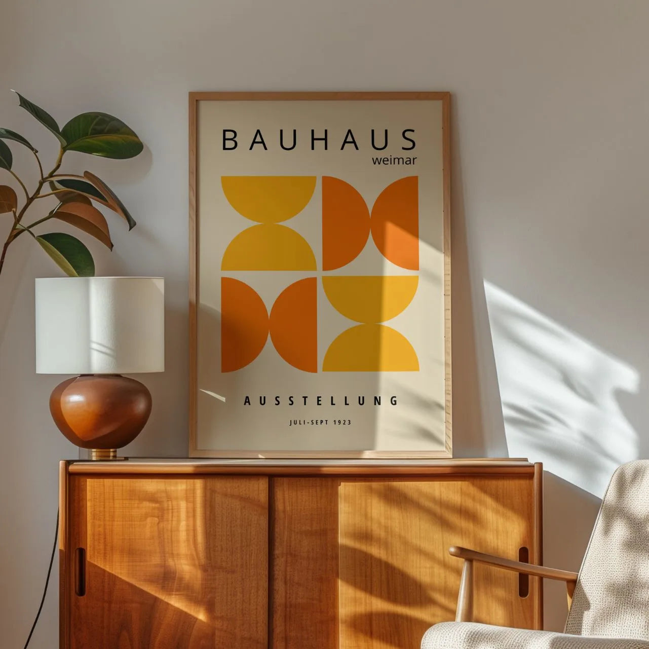 Bauhaus Oranje Energiek Poster