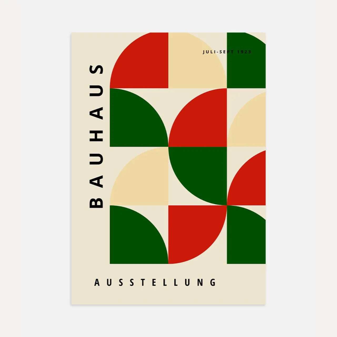 Bauhaus Roodgroen Contrast Poster