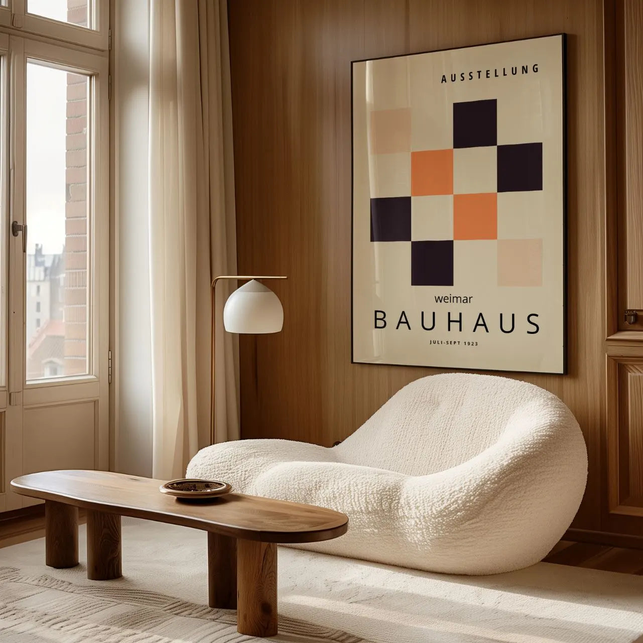 Bauhaus Vierkanten Raster Poster