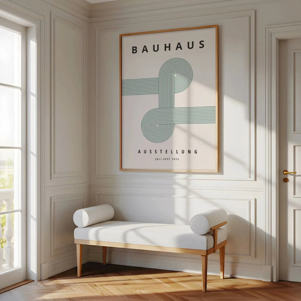 Bauhaus Snijpunt Groene Lijnen Poster