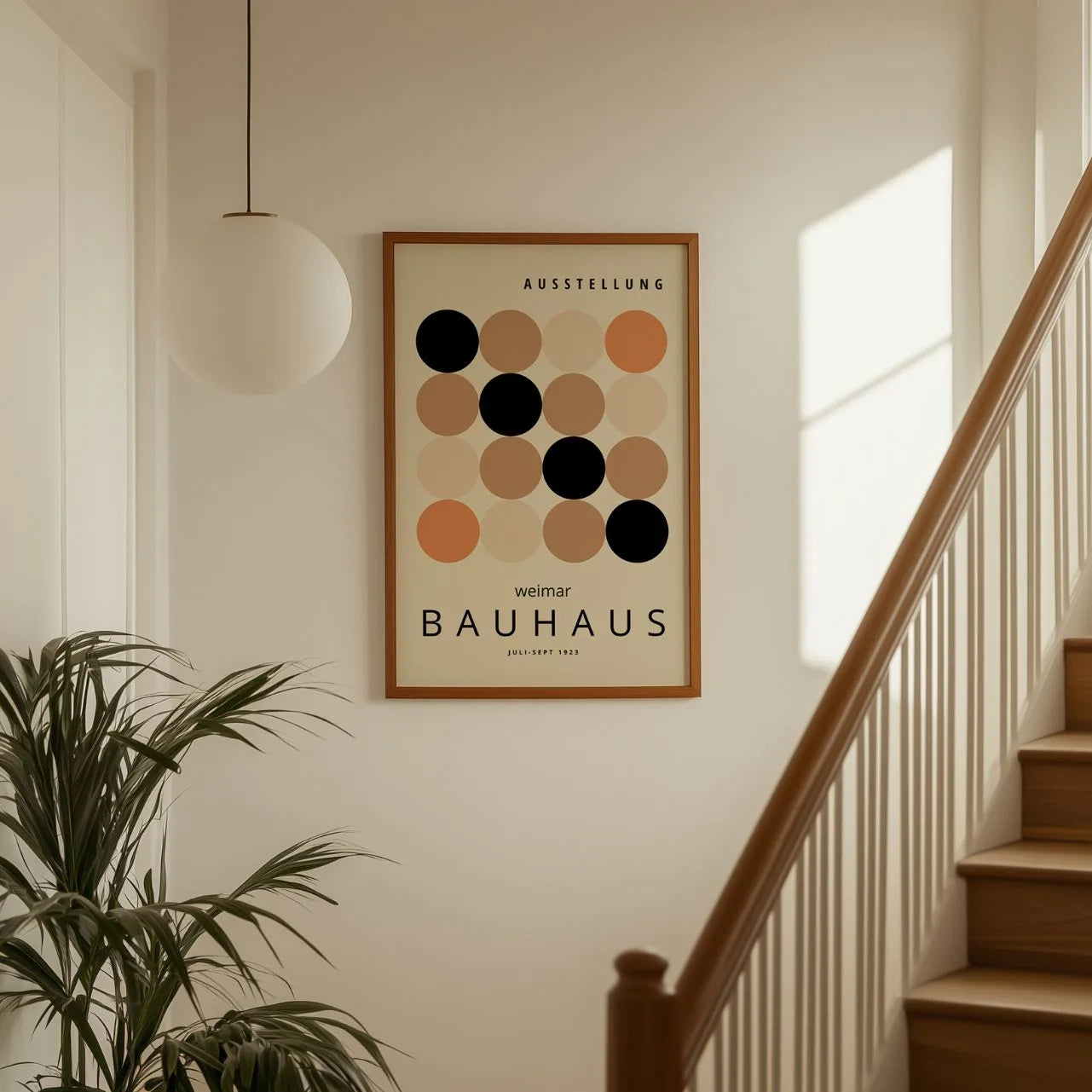 Bauhaus Beige Rust Poster