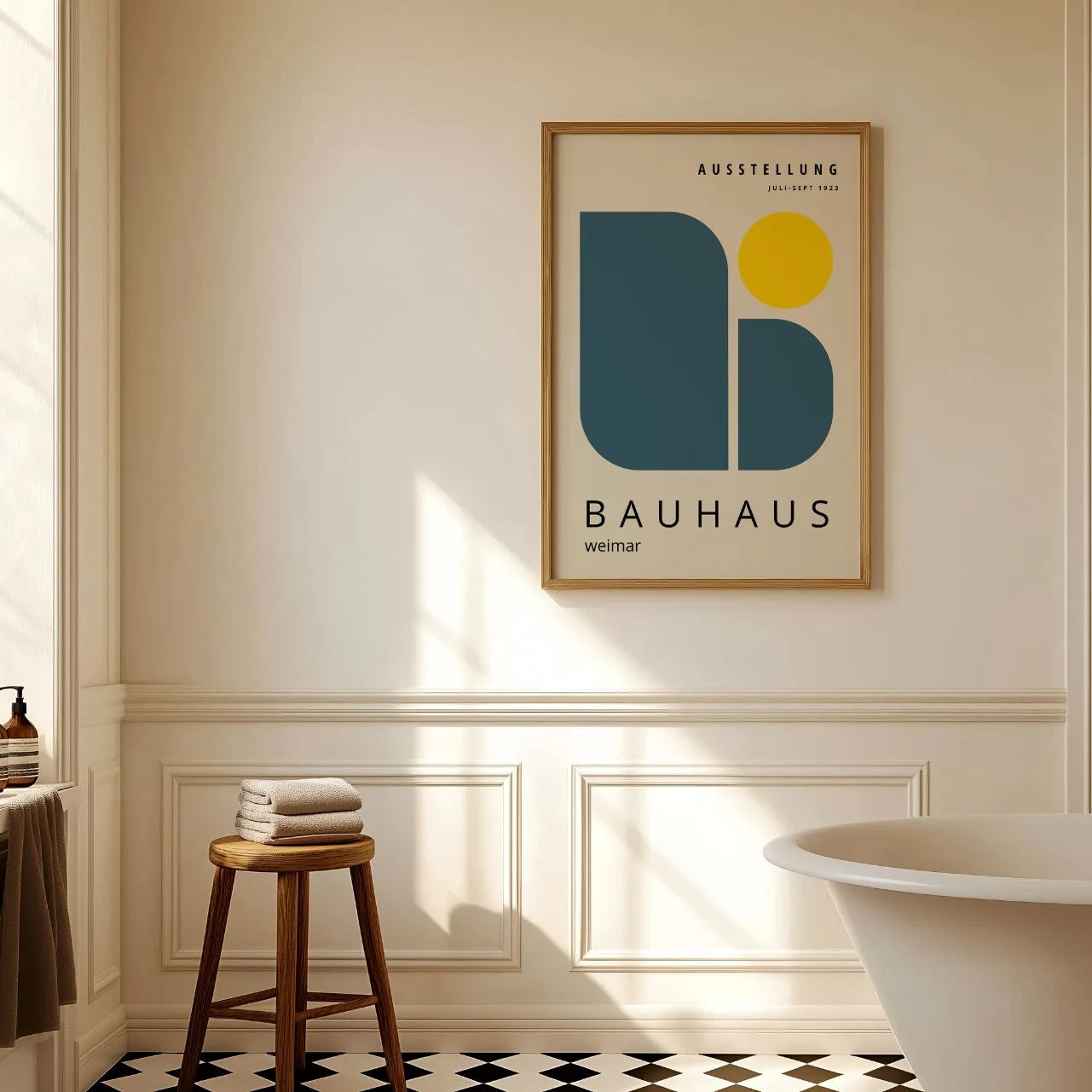 Bauhaus Blauw Fris Poster