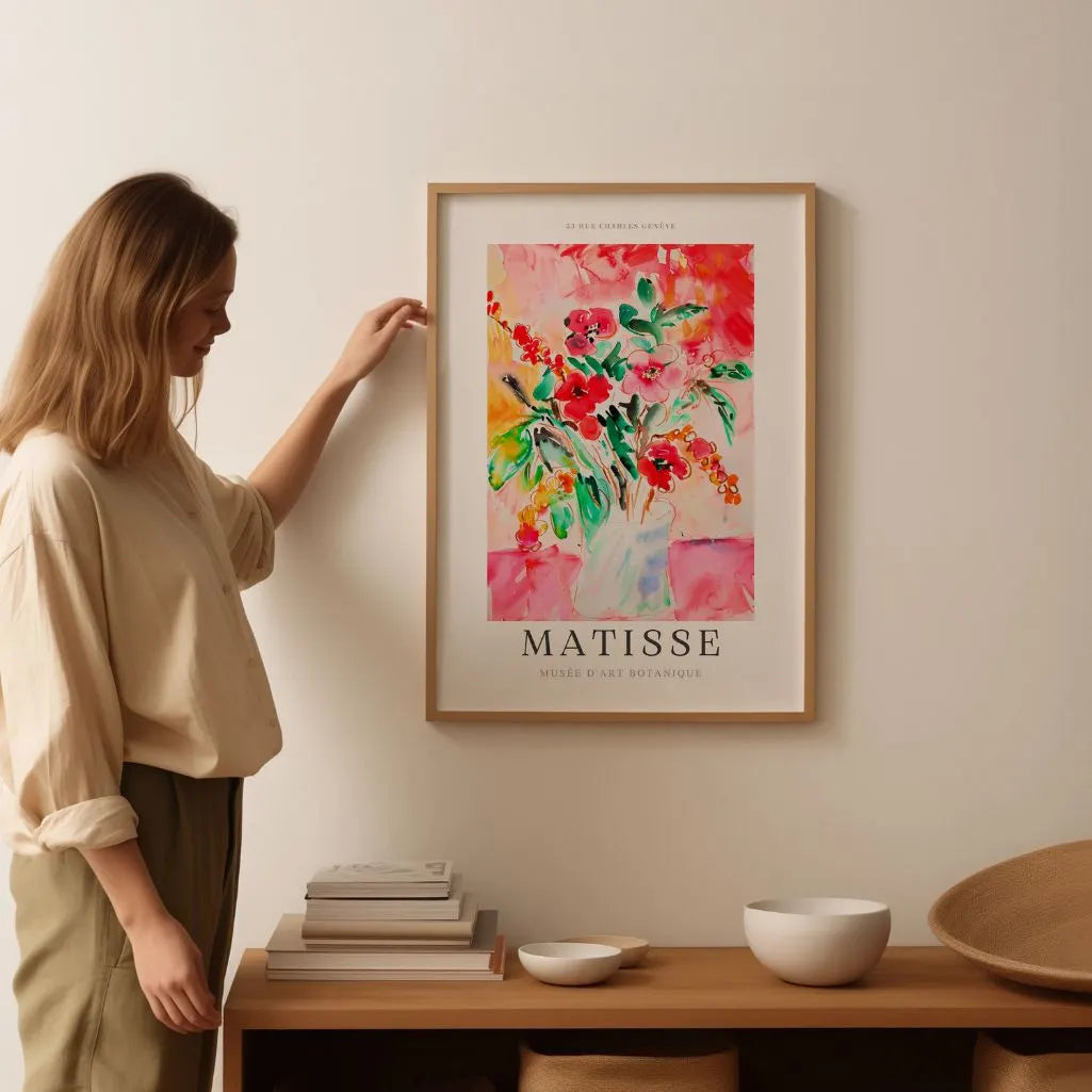 Matisse Rood Bloemen Poster