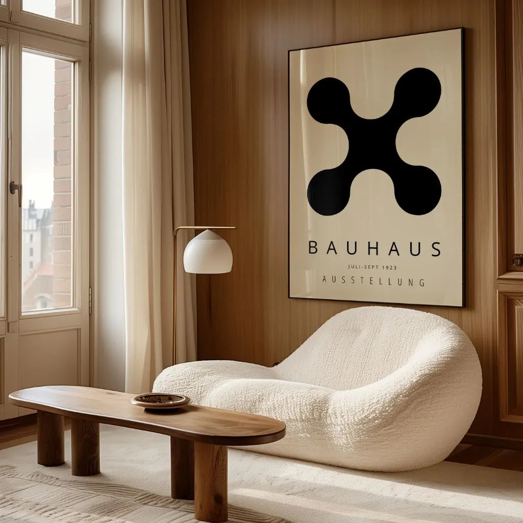 Bauhaus Zwarte Vorm Poster