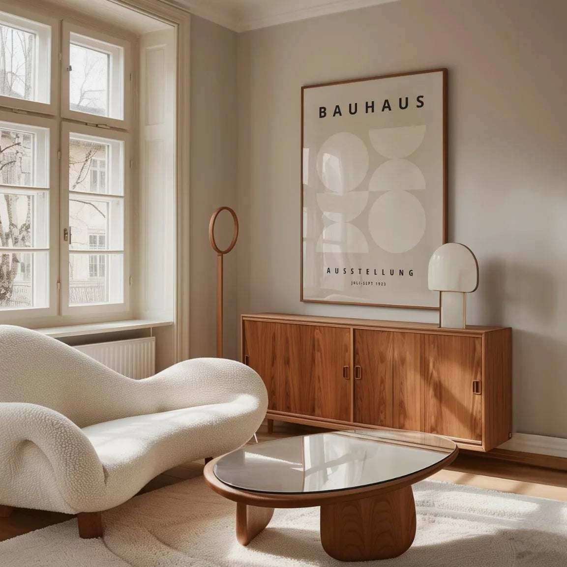 Beige Geometrische Bauhaus Poster