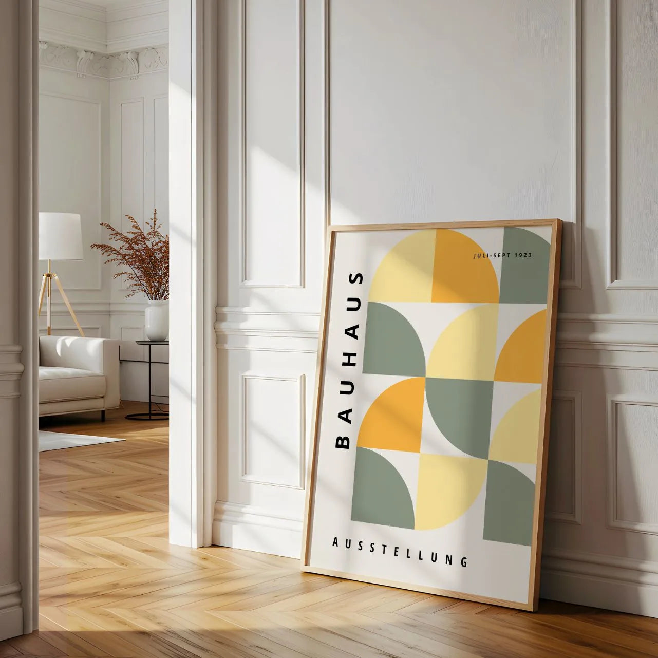 Bauhaus Pastel Rust Poster