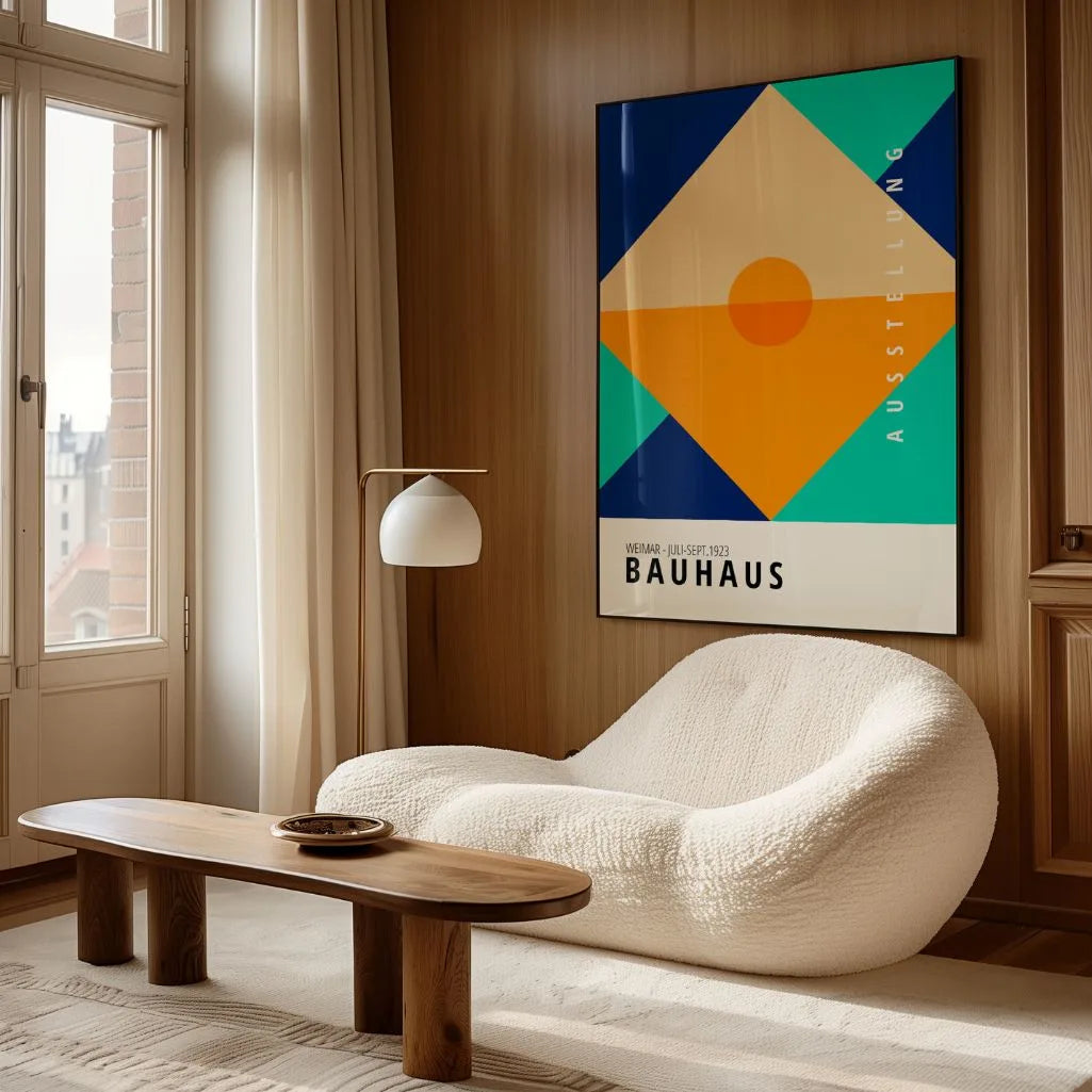 Bauhaus Oranje Turquoise Poster