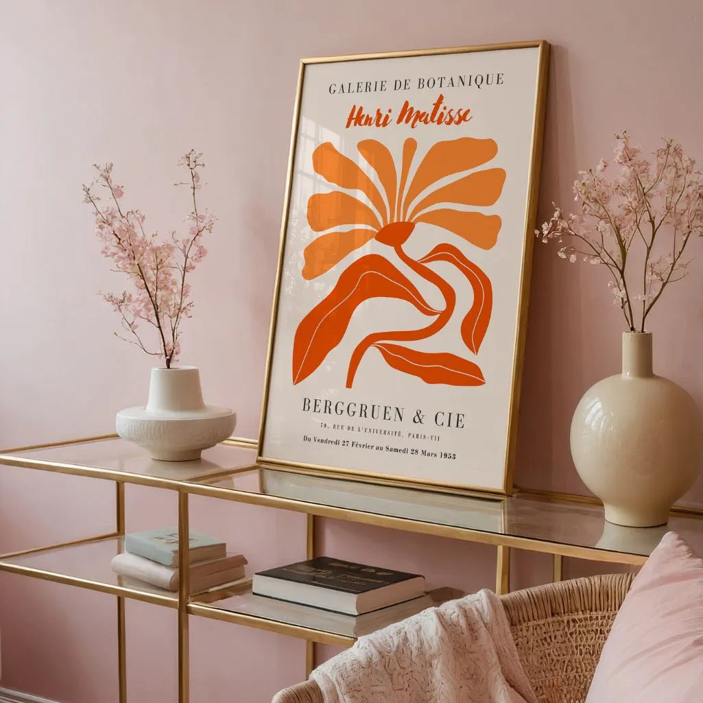 Matisse Oranje Bloem Poster