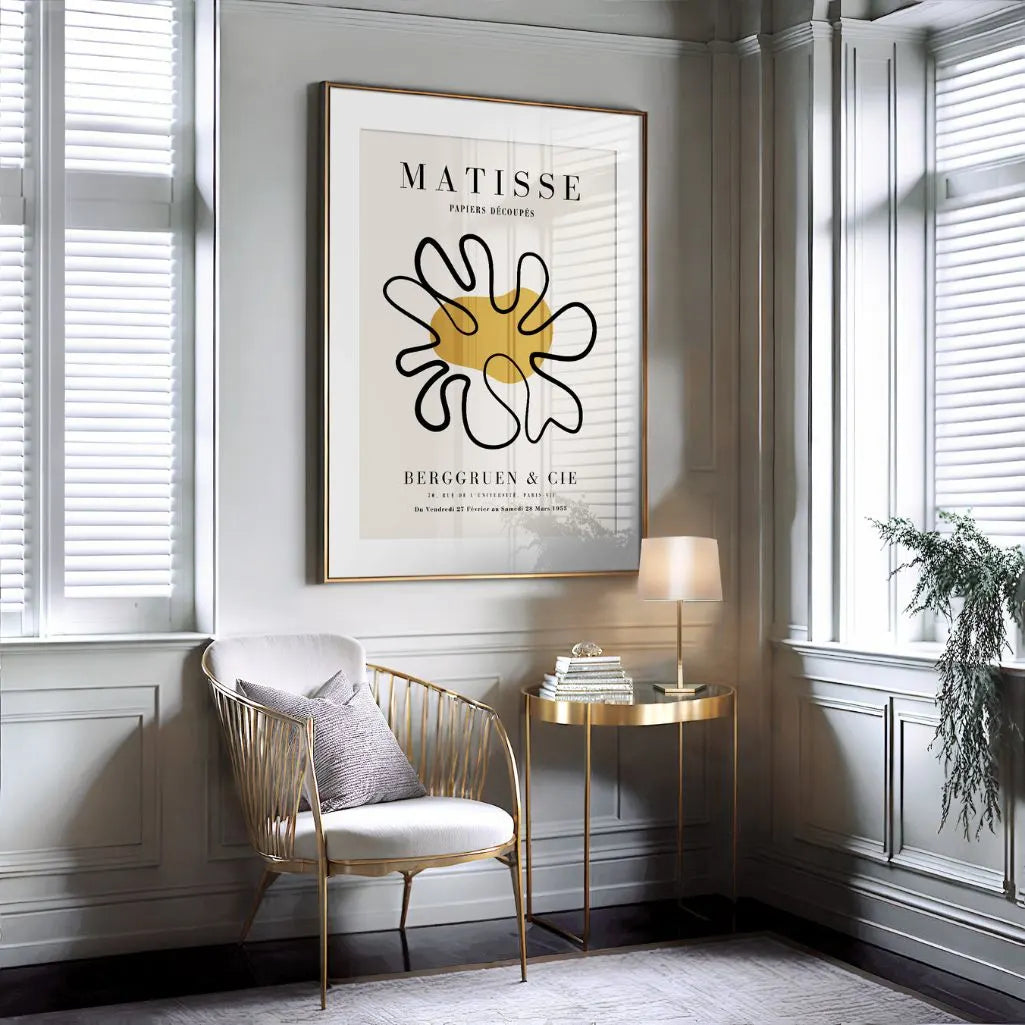 Henri Matisse – Knipkunst Poster Mosterdgeel