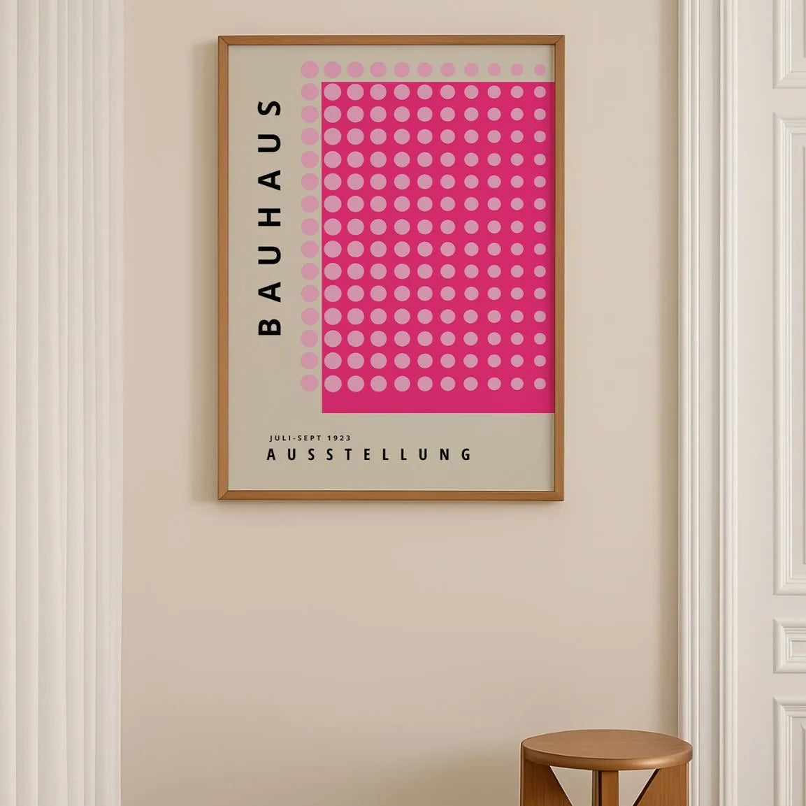 Bauhaus Roze Punt Ritme Poster