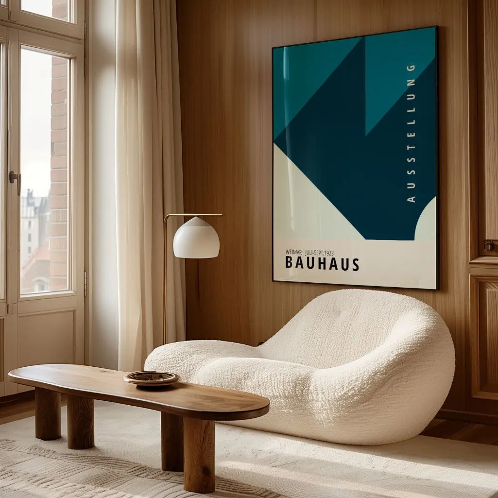 Bauhaus Diepblauw Poster