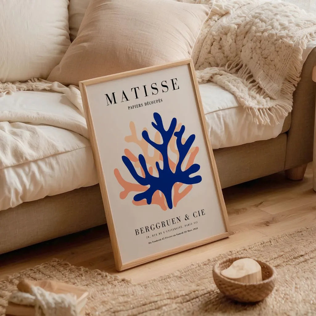 Matisse Blauw Oranje Poster