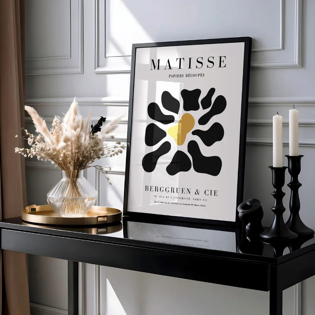 Matisse Zwart Mosterd Vormen Poster