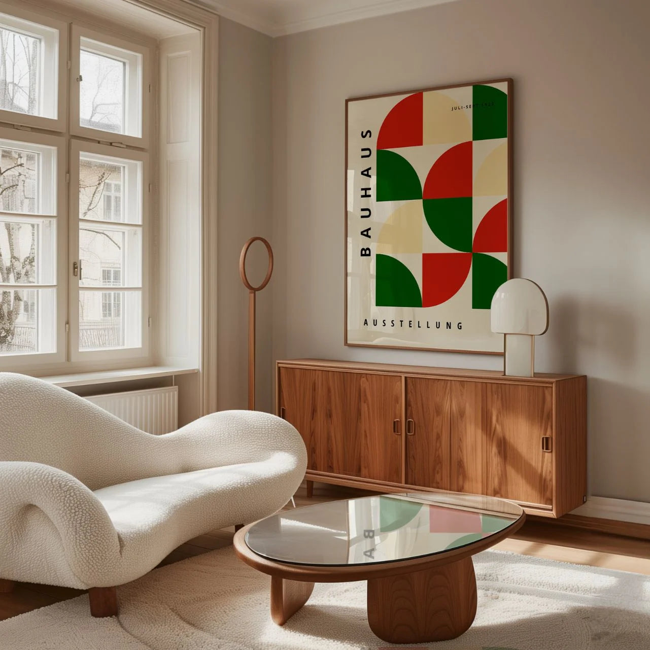 Bauhaus Roodgroen Contrast Poster