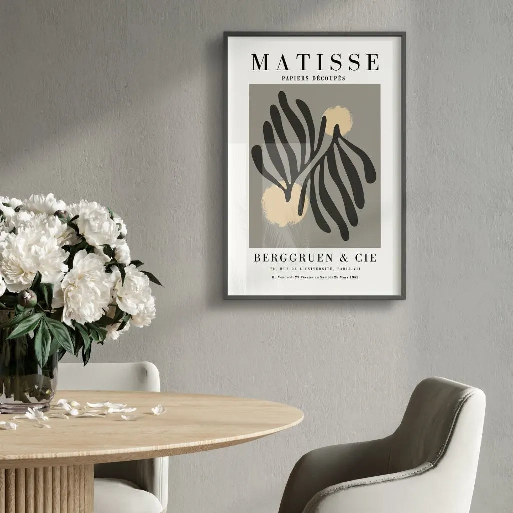 Matisse Grijze Bladeren Poster