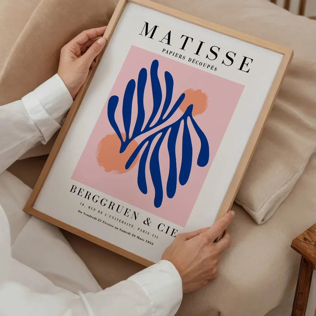 Matisse Blauw Botanisch Poster