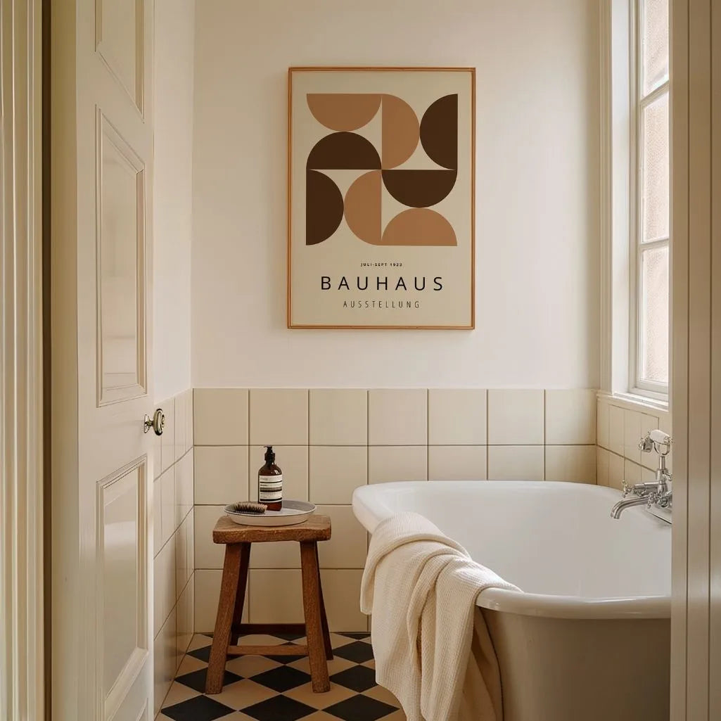 Bauhaus Warm Bruin Poster