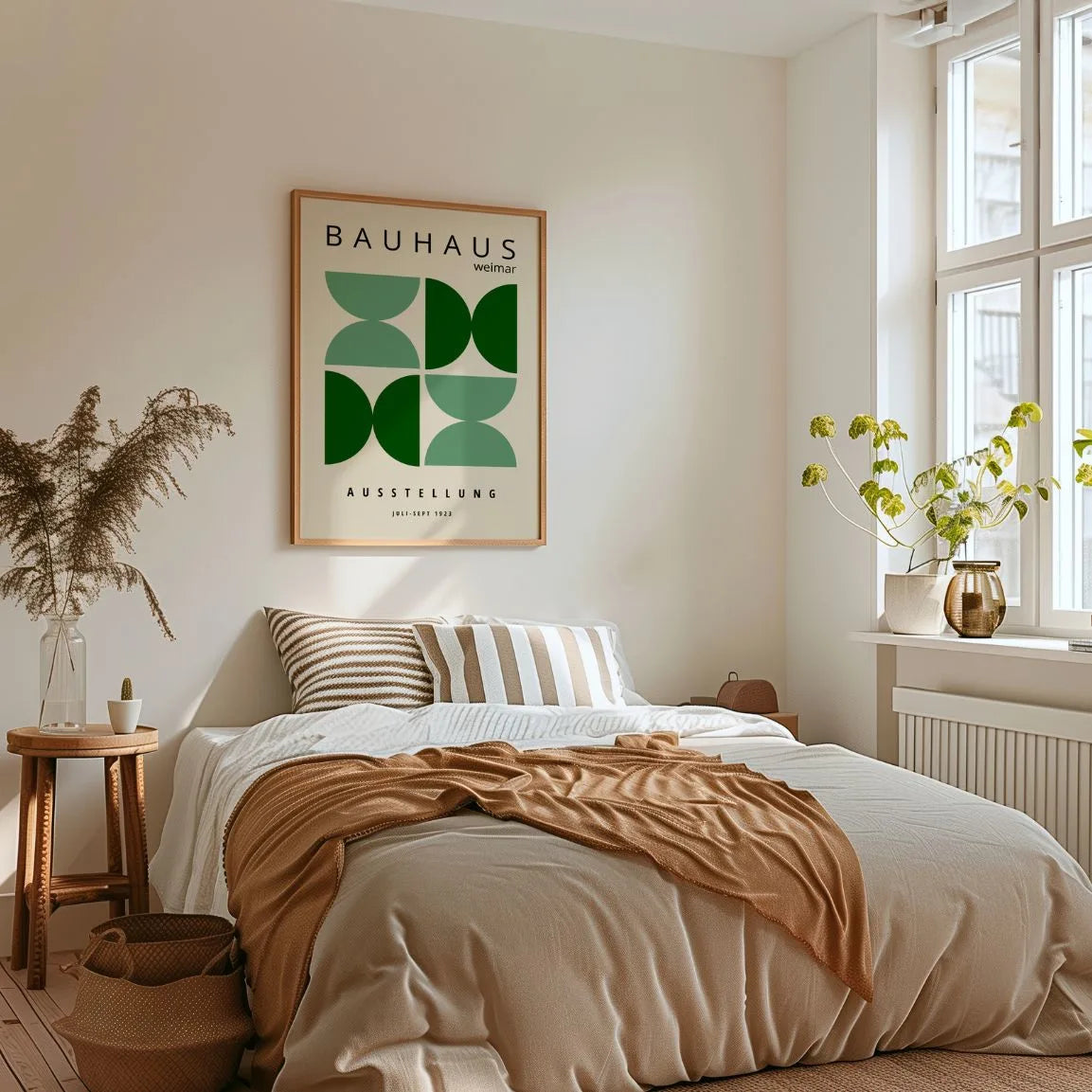 Bauhaus Groene Elementen Poster