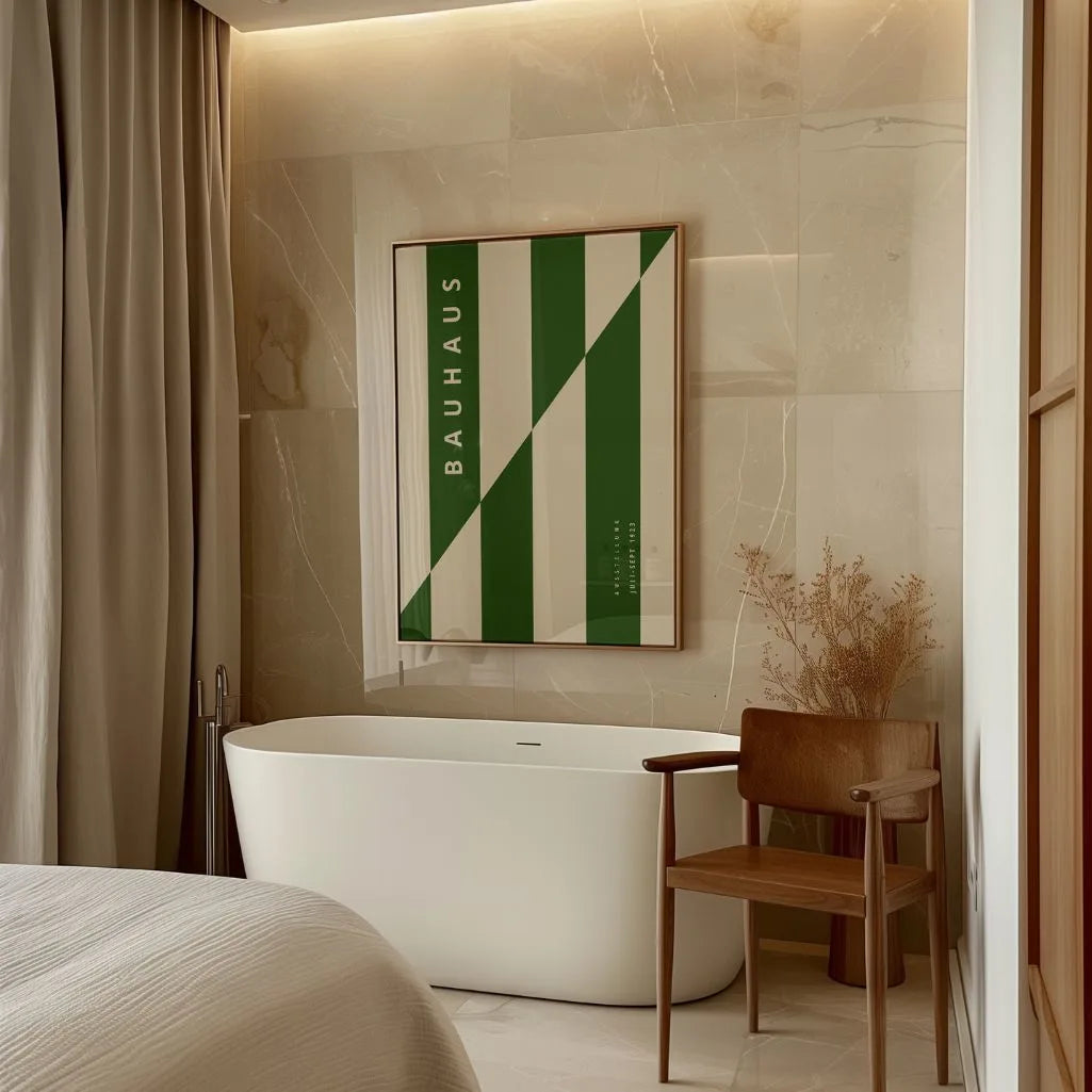 Bauhaus Groen Strak Poster