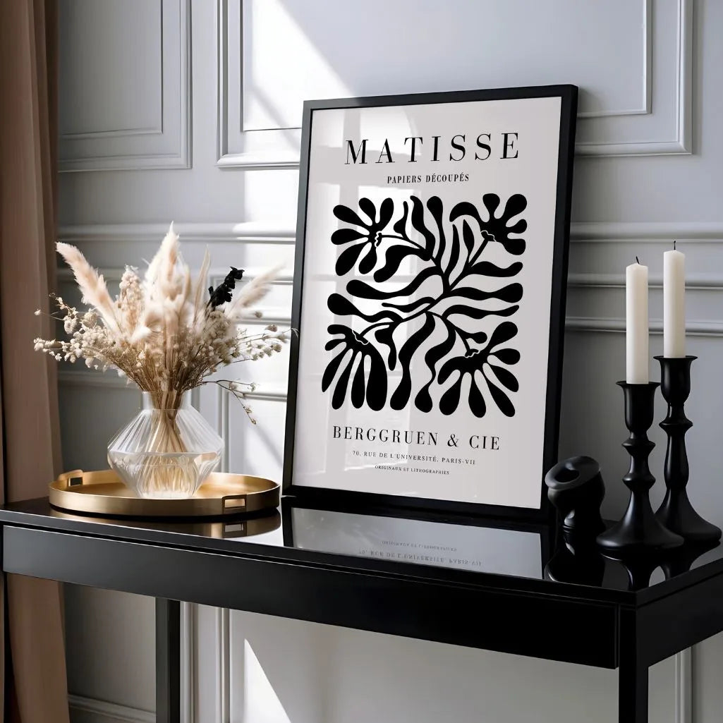Henri Matisse – Zwarte Florale Poster