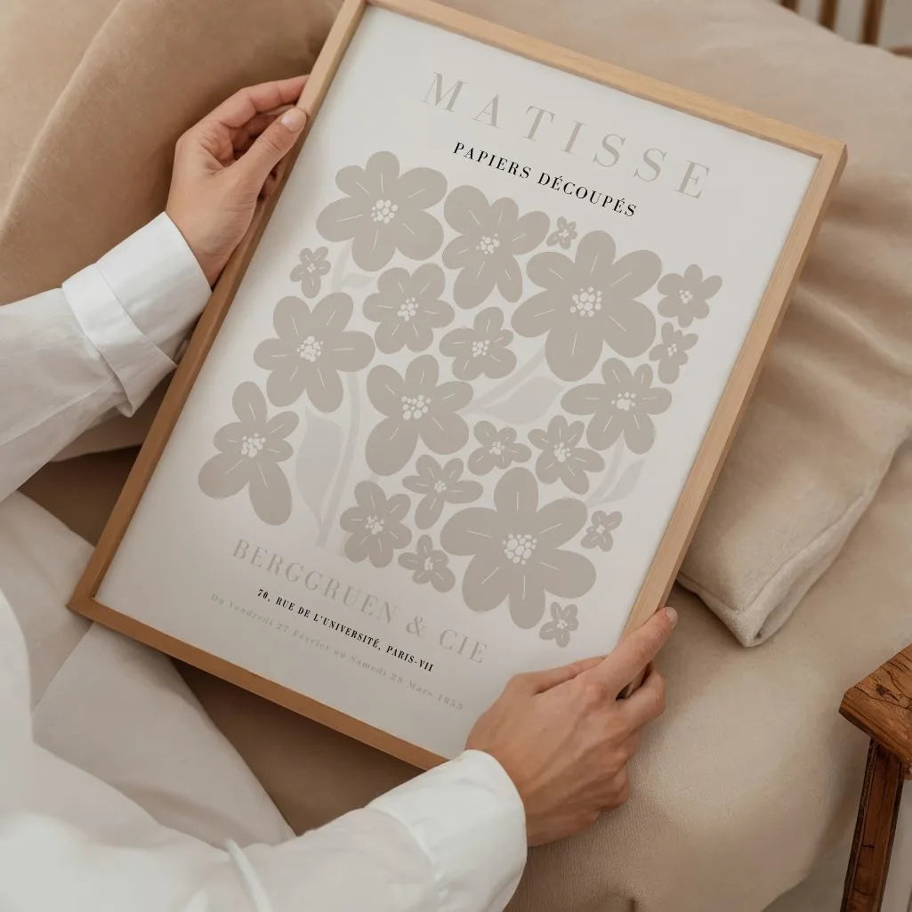 Matisse Beige Bloemen Poster