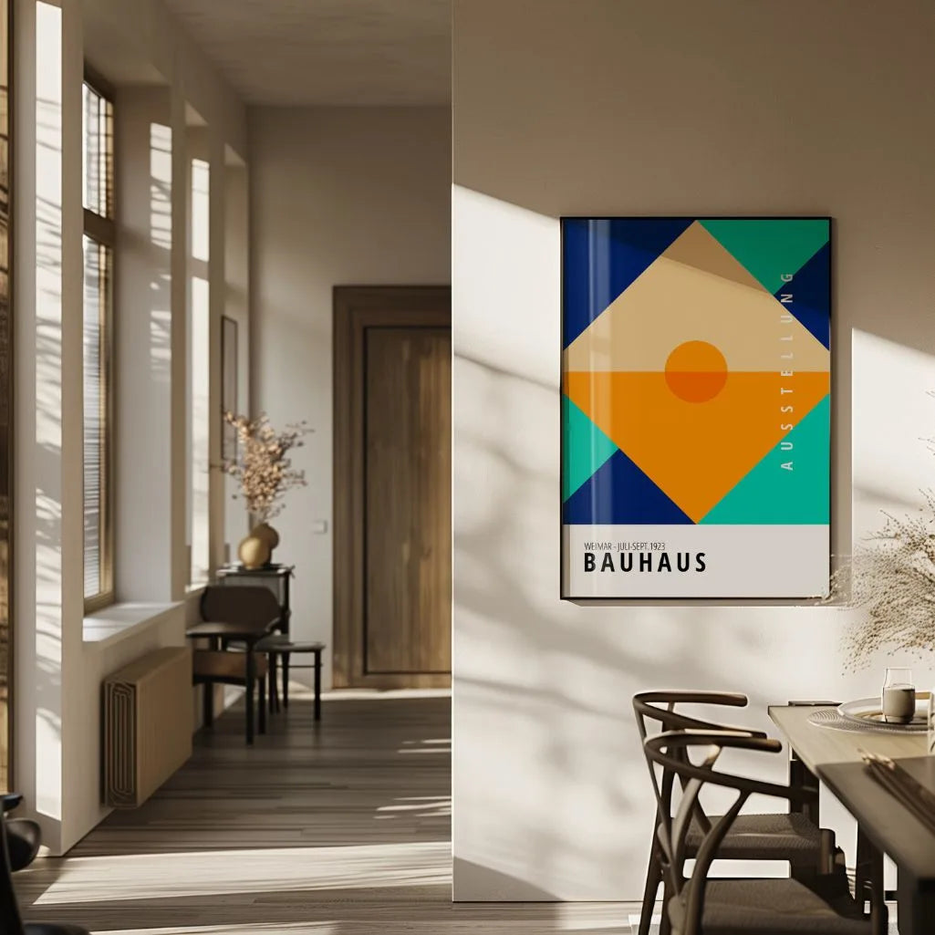Bauhaus Oranje Turquoise Poster